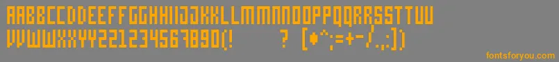 Bit4-Schriftart – Orangefarbene Schriften auf grauem Hintergrund