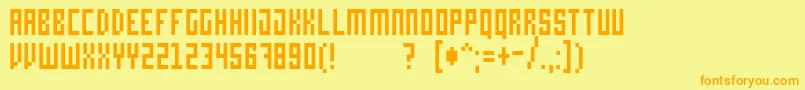 Шрифт Bit4 – оранжевые шрифты на жёлтом фоне