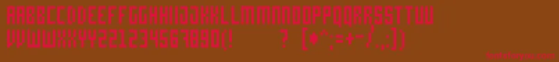 Bit4 Font – Red Fonts on Brown Background
