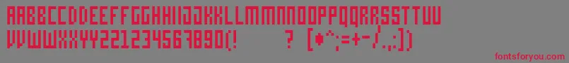 fuente Bit4 – Fuentes Rojas Sobre Fondo Gris