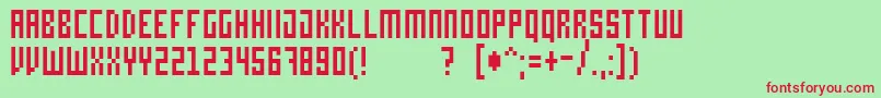 Bit4 Font – Red Fonts on Green Background