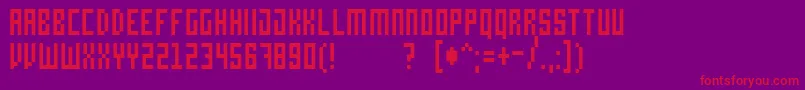 Bit4 Font – Red Fonts on Purple Background