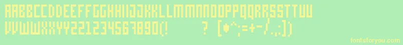Шрифт Bit4 – жёлтые шрифты на зелёном фоне
