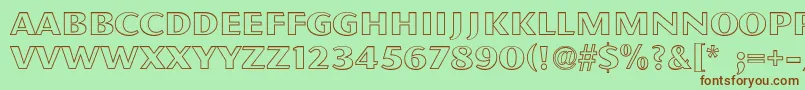 PfmagnetOpen Font – Brown Fonts on Green Background