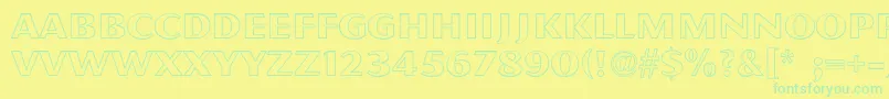 PfmagnetOpen Font – Green Fonts on Yellow Background