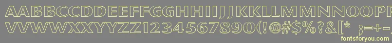 PfmagnetOpen Font – Yellow Fonts on Gray Background