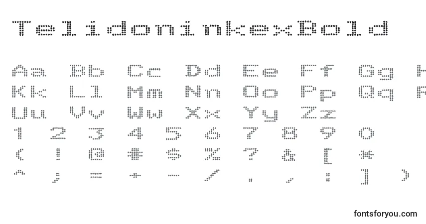 Шрифт TelidoninkexBold – алфавит, цифры, специальные символы