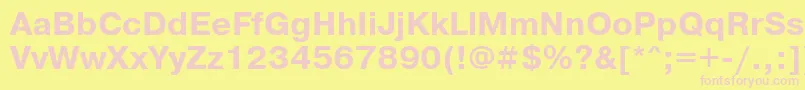 PragmaticacfttBold Font – Pink Fonts on Yellow Background