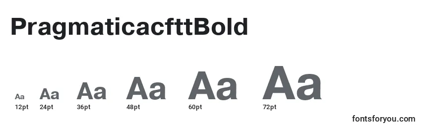 PragmaticacfttBold Font Sizes