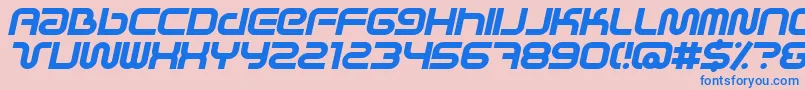 SciFiedXBolditalic Font – Blue Fonts on Pink Background