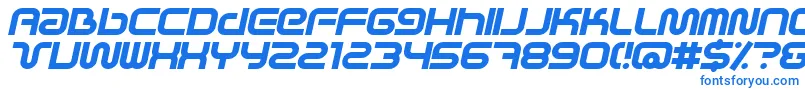 SciFiedXBolditalic Font – Blue Fonts on White Background