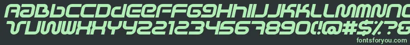 SciFiedXBolditalic Font – Green Fonts on Black Background