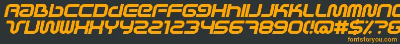 SciFiedXBolditalic Font – Orange Fonts on Black Background