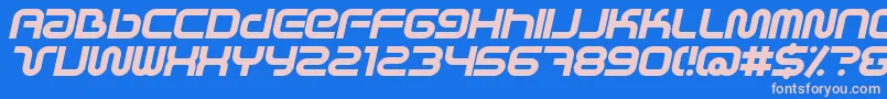 SciFiedXBolditalic Font – Pink Fonts on Blue Background
