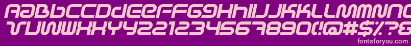 SciFiedXBolditalic Font – Pink Fonts on Purple Background