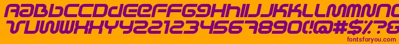 SciFiedXBolditalic Font – Purple Fonts on Orange Background