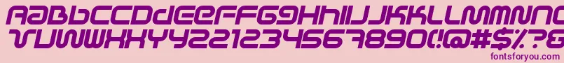 SciFiedXBolditalic Font – Purple Fonts on Pink Background