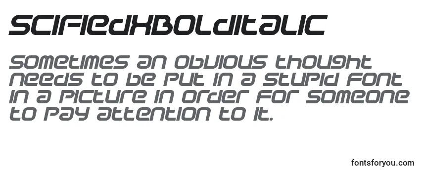 SciFiedXBolditalic Font