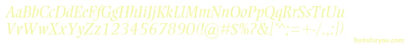 EllingtonmtstdLightitalic Font – Yellow Fonts