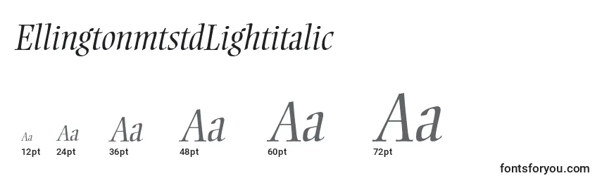 sizes of ellingtonmtstdlightitalic font, ellingtonmtstdlightitalic sizes