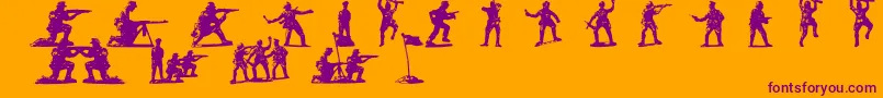 SoldiersOfHell Font – Purple Fonts on Orange Background