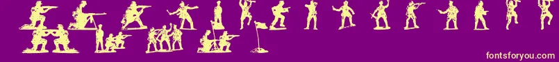 SoldiersOfHell Font – Yellow Fonts on Purple Background