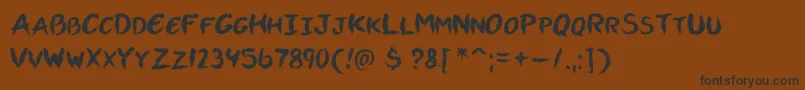 Vtcallskratchedupone Font – Black Fonts on Brown Background