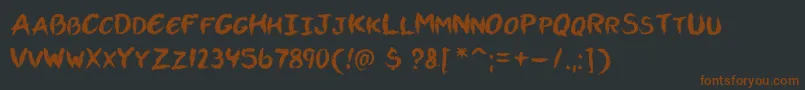 Vtcallskratchedupone Font – Brown Fonts on Black Background