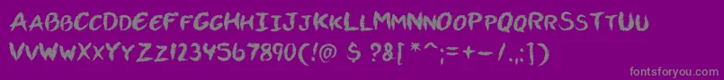Vtcallskratchedupone Font – Gray Fonts on Purple Background