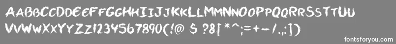 Vtcallskratchedupone Font – White Fonts on Gray Background