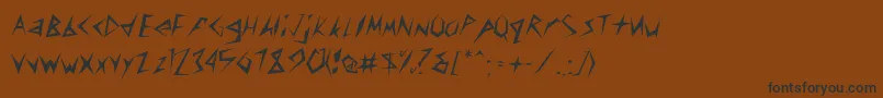 StingerLight-Schriftart – Schwarze Schriften auf braunem Hintergrund