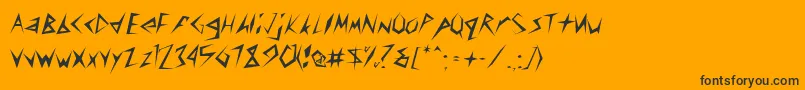 StingerLight Font – Black Fonts on Orange Background