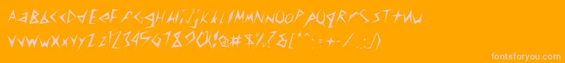 StingerLight Font – Pink Fonts on Orange Background