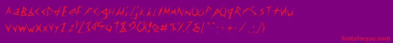 StingerLight Font – Red Fonts on Purple Background