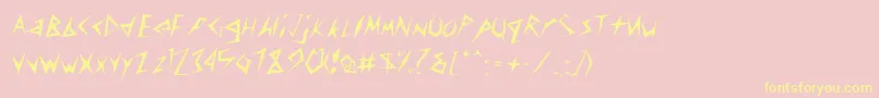 StingerLight Font – Yellow Fonts on Pink Background