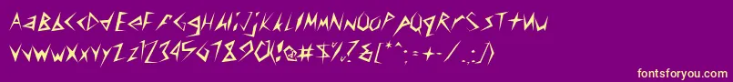 StingerLight Font – Yellow Fonts on Purple Background