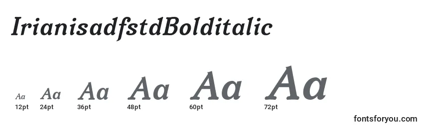 IrianisadfstdBolditalic Font Sizes