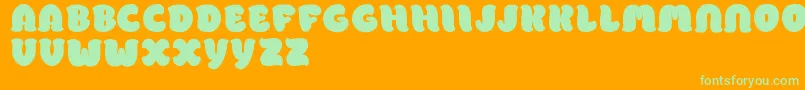 PomporriDemo Font – Green Fonts on Orange Background