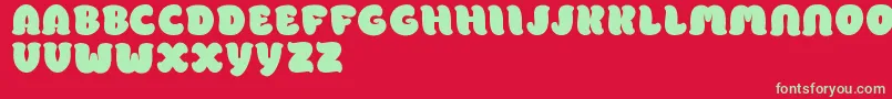 PomporriDemo Font – Green Fonts on Red Background