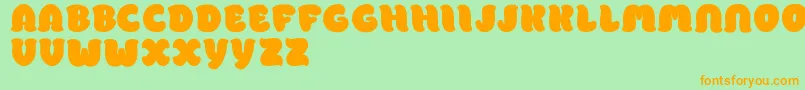 PomporriDemo Font – Orange Fonts on Green Background