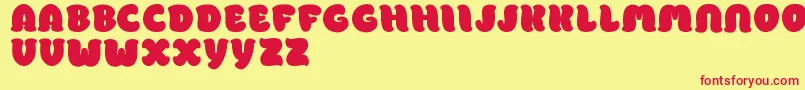 PomporriDemo Font – Red Fonts on Yellow Background