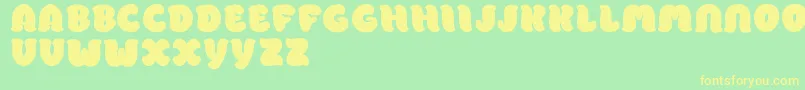 PomporriDemo Font – Yellow Fonts on Green Background