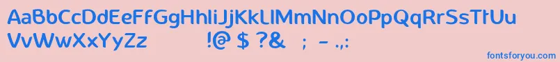 Шрифт Constance – синие шрифты на розовом фоне