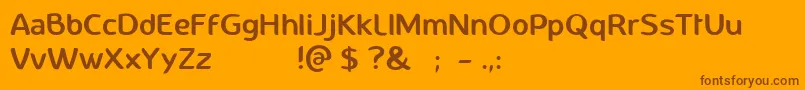 Constance Font – Brown Fonts on Orange Background