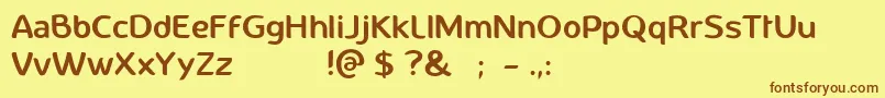 Czcionka Constance – brązowe czcionki na żółtym tle
