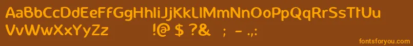 Constance-fontti – oranssit fontit ruskealla taustalla