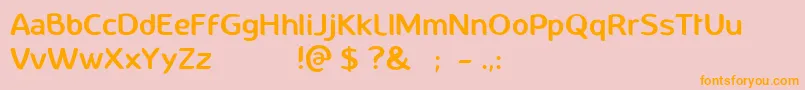 Czcionka Constance – pomarańczowe czcionki na różowym tle