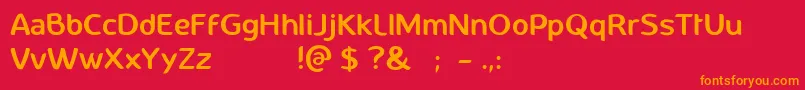 Constance Font – Orange Fonts on Red Background