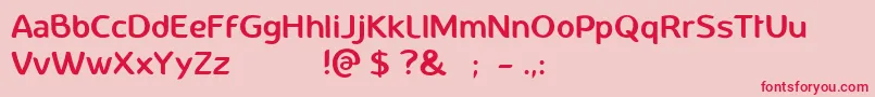 Constance Font – Red Fonts on Pink Background