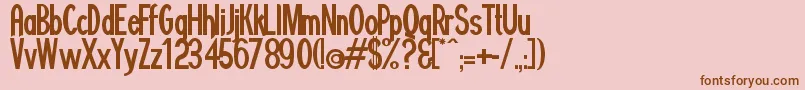 Minguarana Font – Brown Fonts on Pink Background